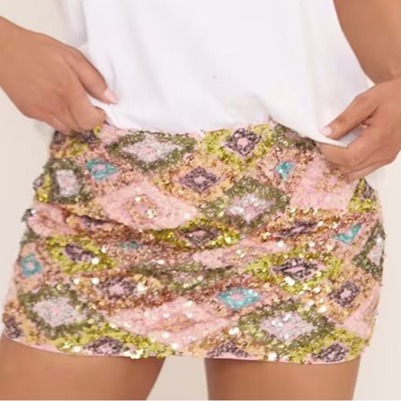 Ego Official Sequin Mini Skirt - Picture 1 of 4